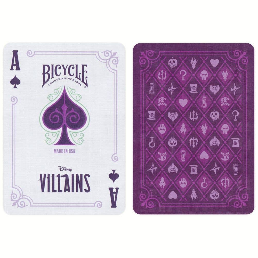Bicycle Disney Villains Purple Playing Cards