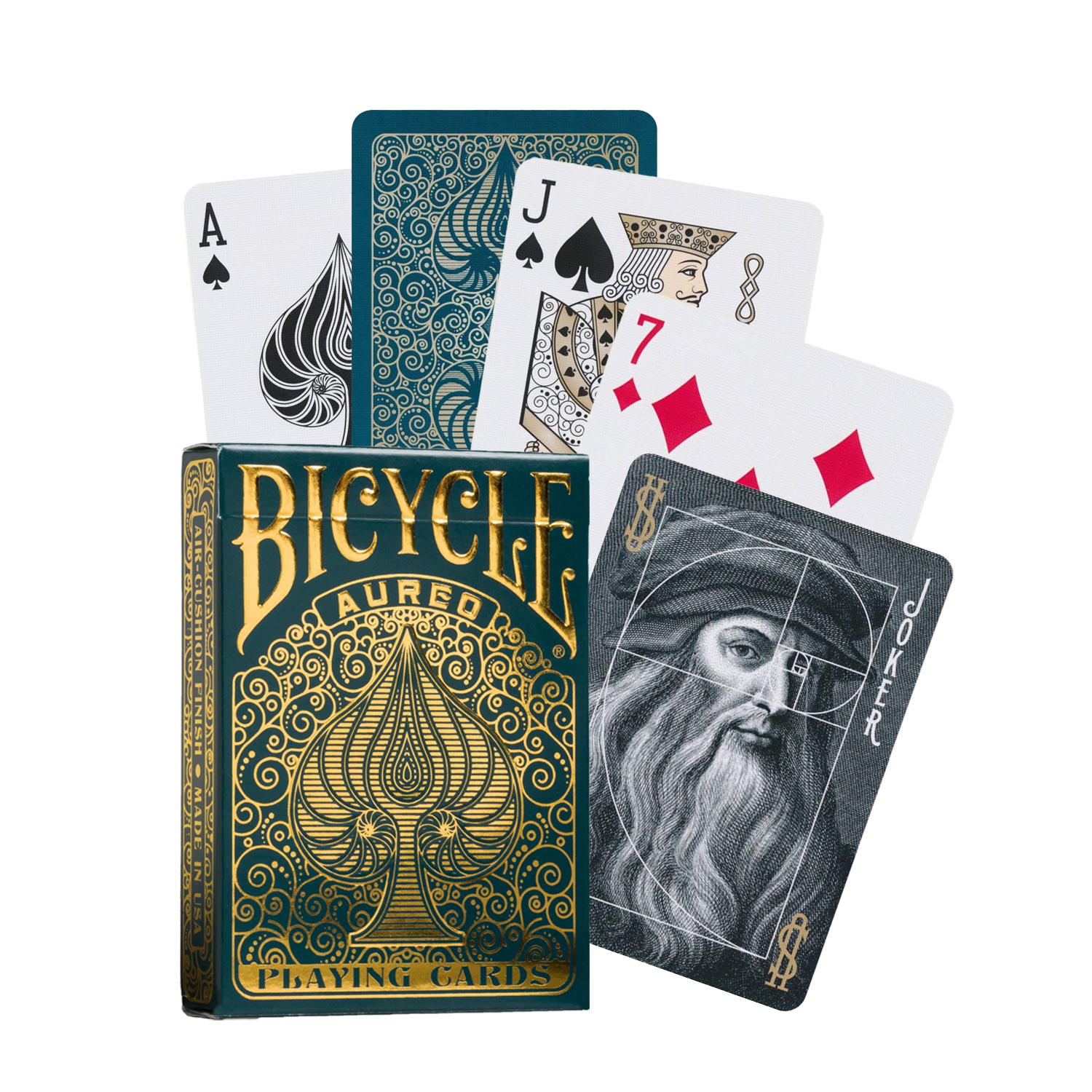 Bicycle Aureo Green Playing Cards