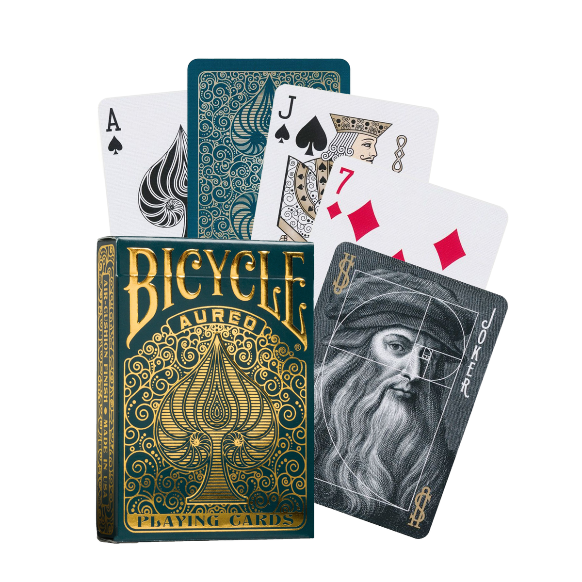 Bicycle Aureo Green & Gold Playing Cards