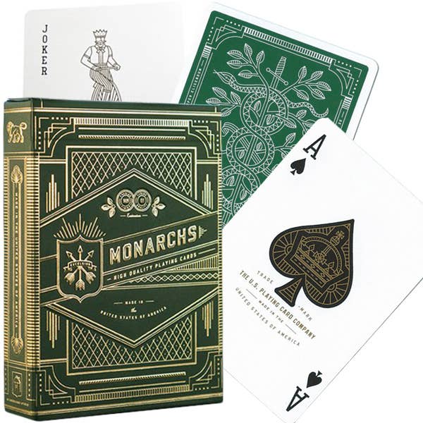 Theory11 Green Monarchs Playing Cards