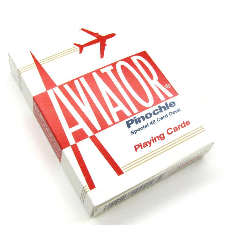 Aviator Pinochle Standard Poker Cards (Red)