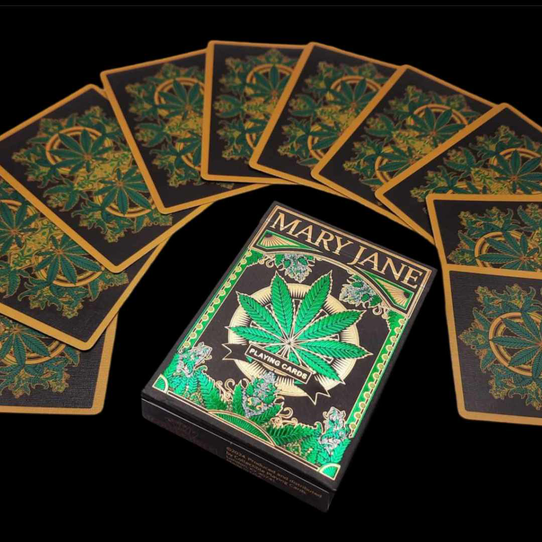 Mary Jane Premium Playing Cards by CPC – Green & Gold Foil