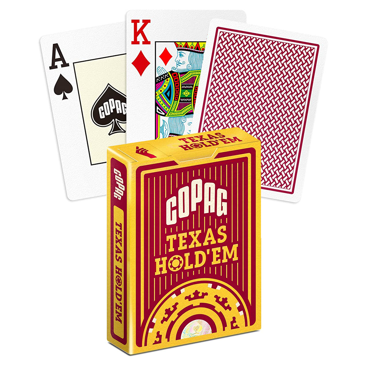 Copag Texas Hold’em 100% Plastic Playing Cards – Red