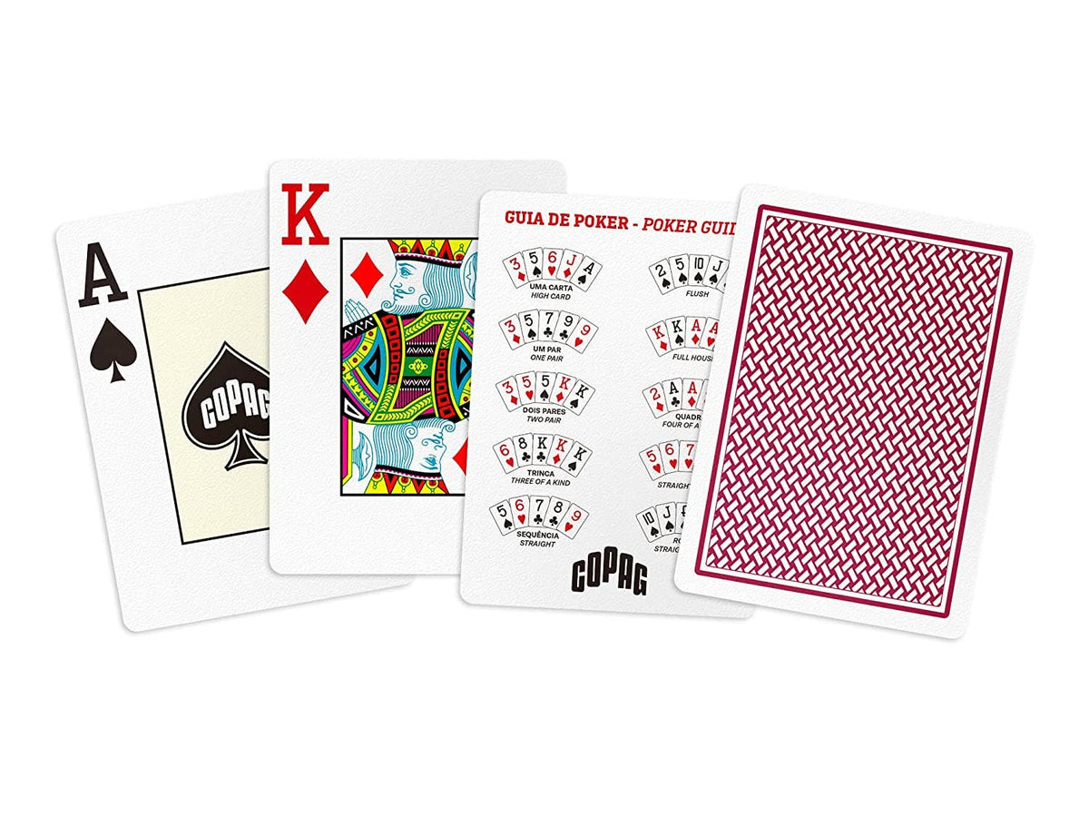 Copag Texas Hold’em 100% Plastic Playing Cards – Red