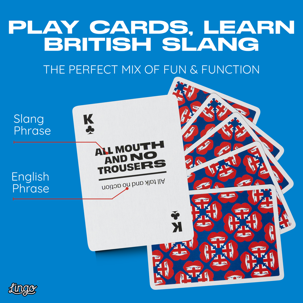 British Slang Playing Cards in Wayfarer Travel Tin