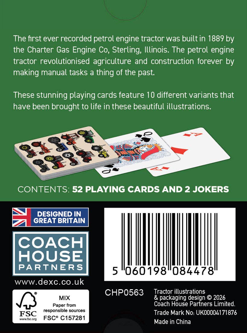 Tractor Playing Cards by Coach House