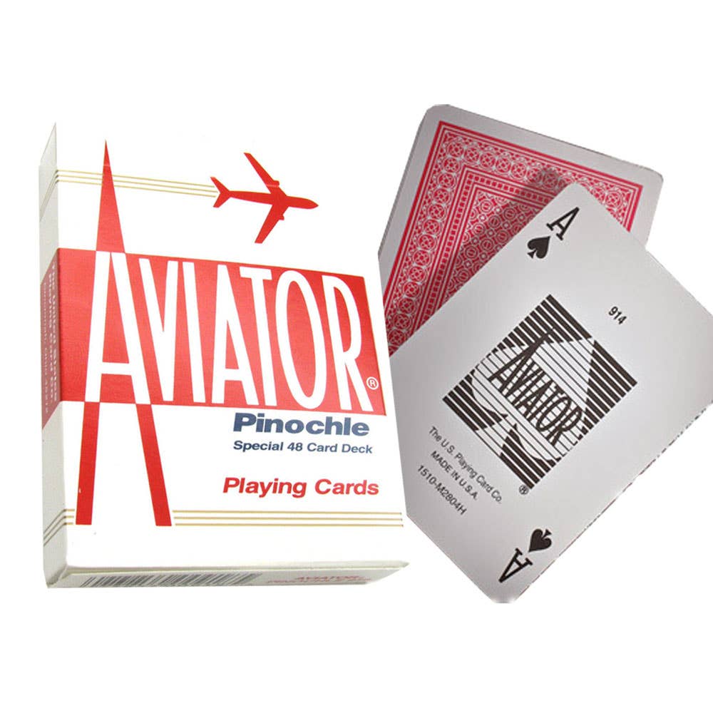 Aviator Pinochle Red Playing Cards – Standard Index