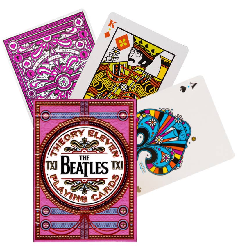 Theory11 The Beatles Playing Cards – Pink Edition
