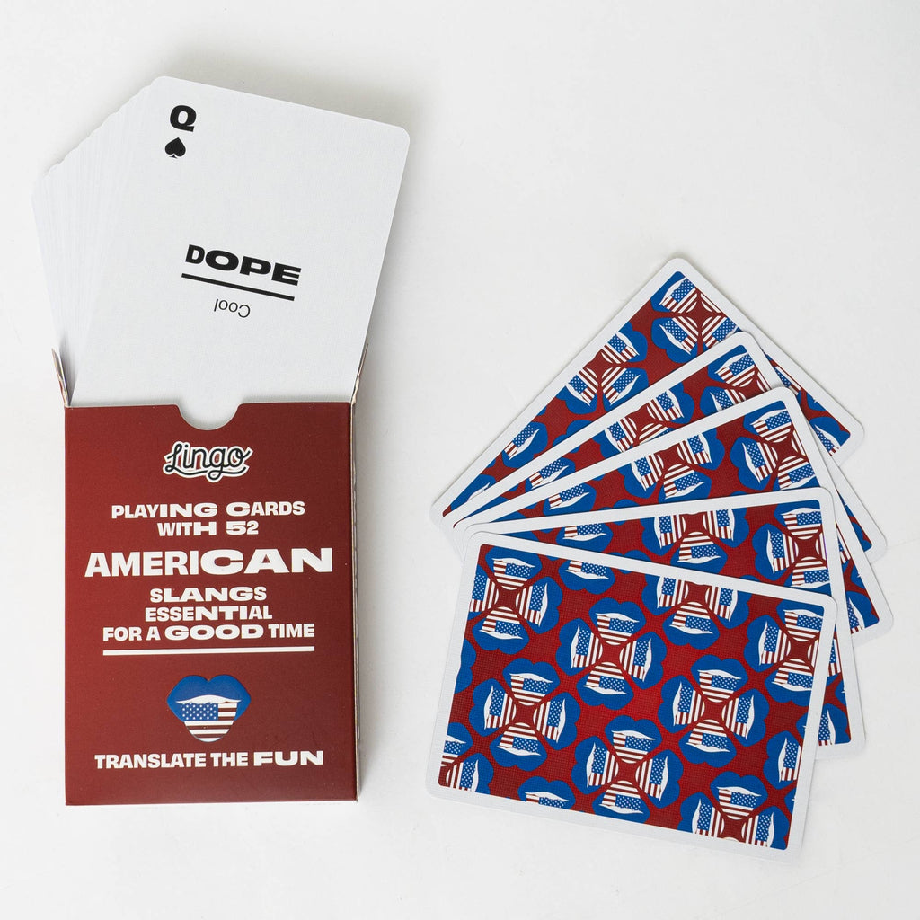 American Slang Travel Playing Cards