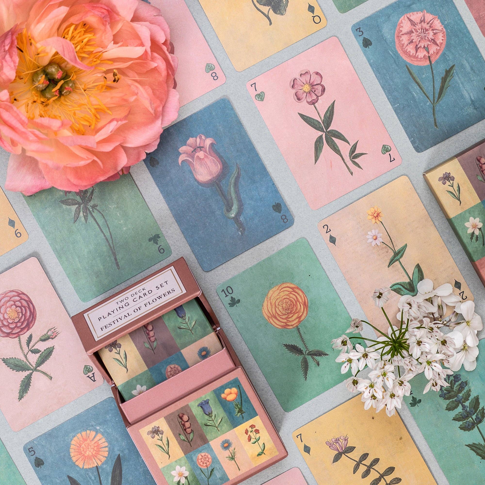 Festival of Flowers Playing Cards – Roomytown Two-Deck Set