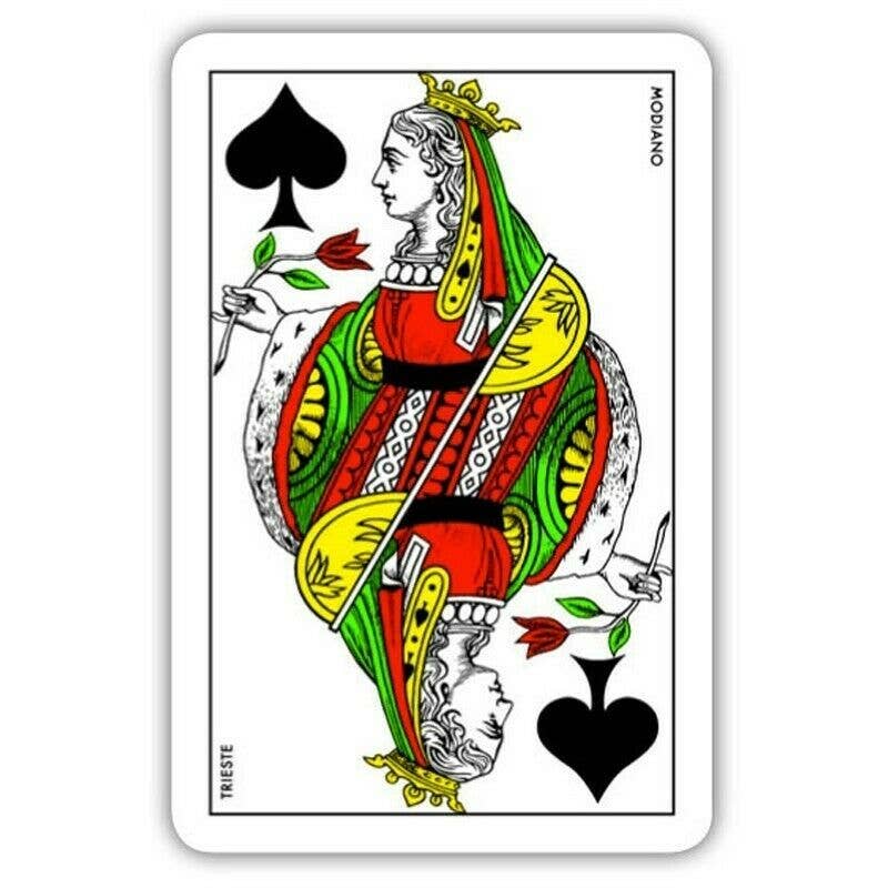 Modiano Genovesi Green 100% Plastic Playing Cards – 40 Card Deck