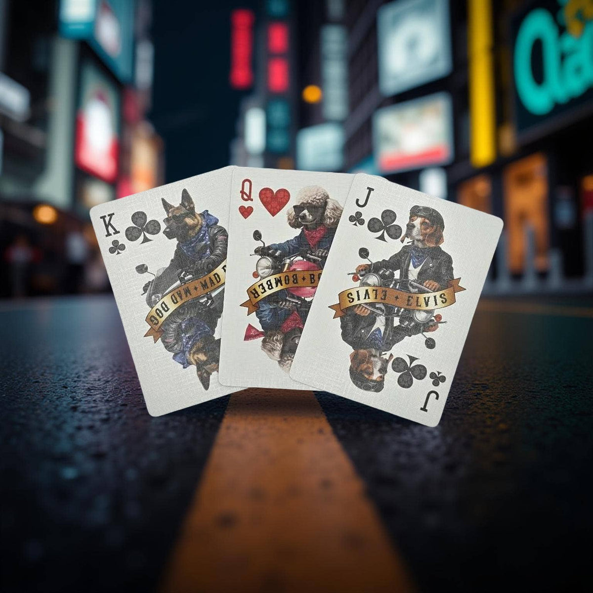 Biker Dogs Playing Cards by CPC