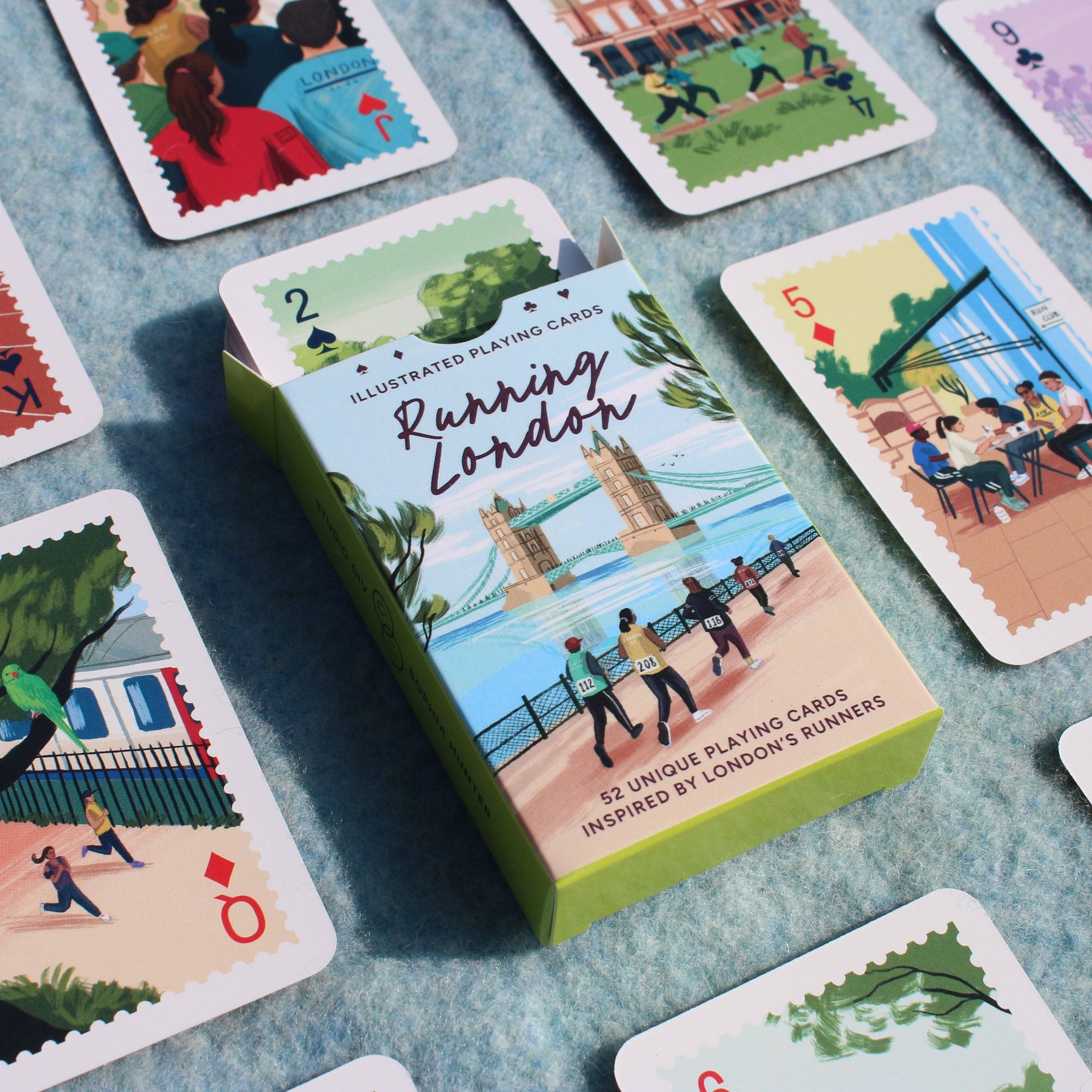 'Running London' Illustrated Playing Cards: Tower Bridge