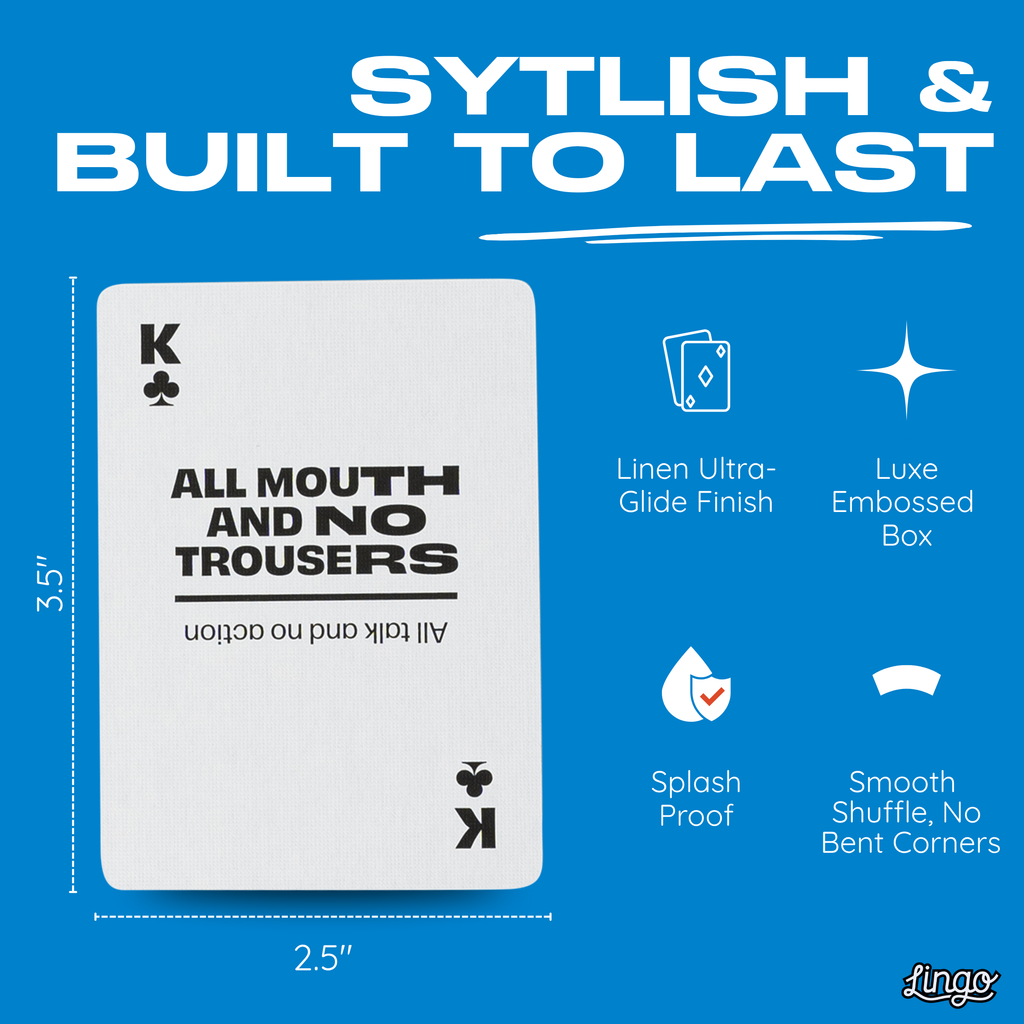 British Slang Travel Playing Cards