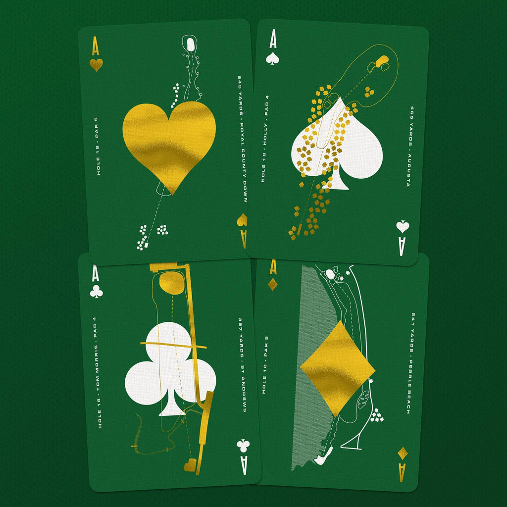 Golf Playing Cards – Gold Foil Edition by Boot & Ball