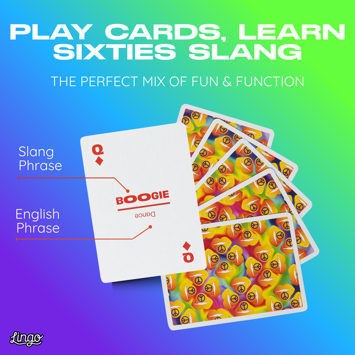 Sixties Lingo Playing Cards