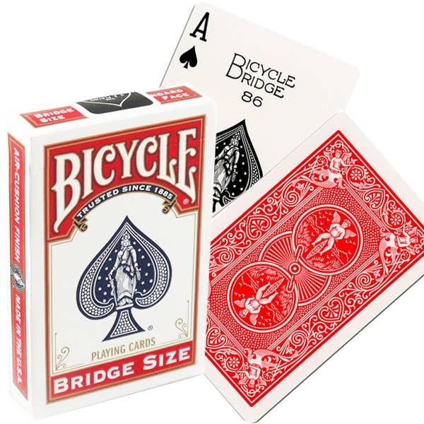 Bicycle Rider Back Bridge Size Playing Cards – Red