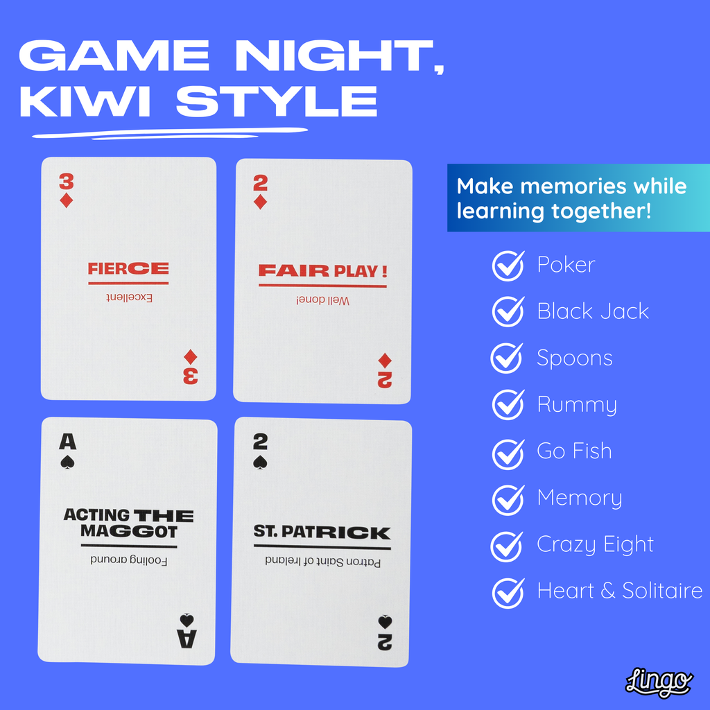 Kiwi Slang Travel Playing Cards