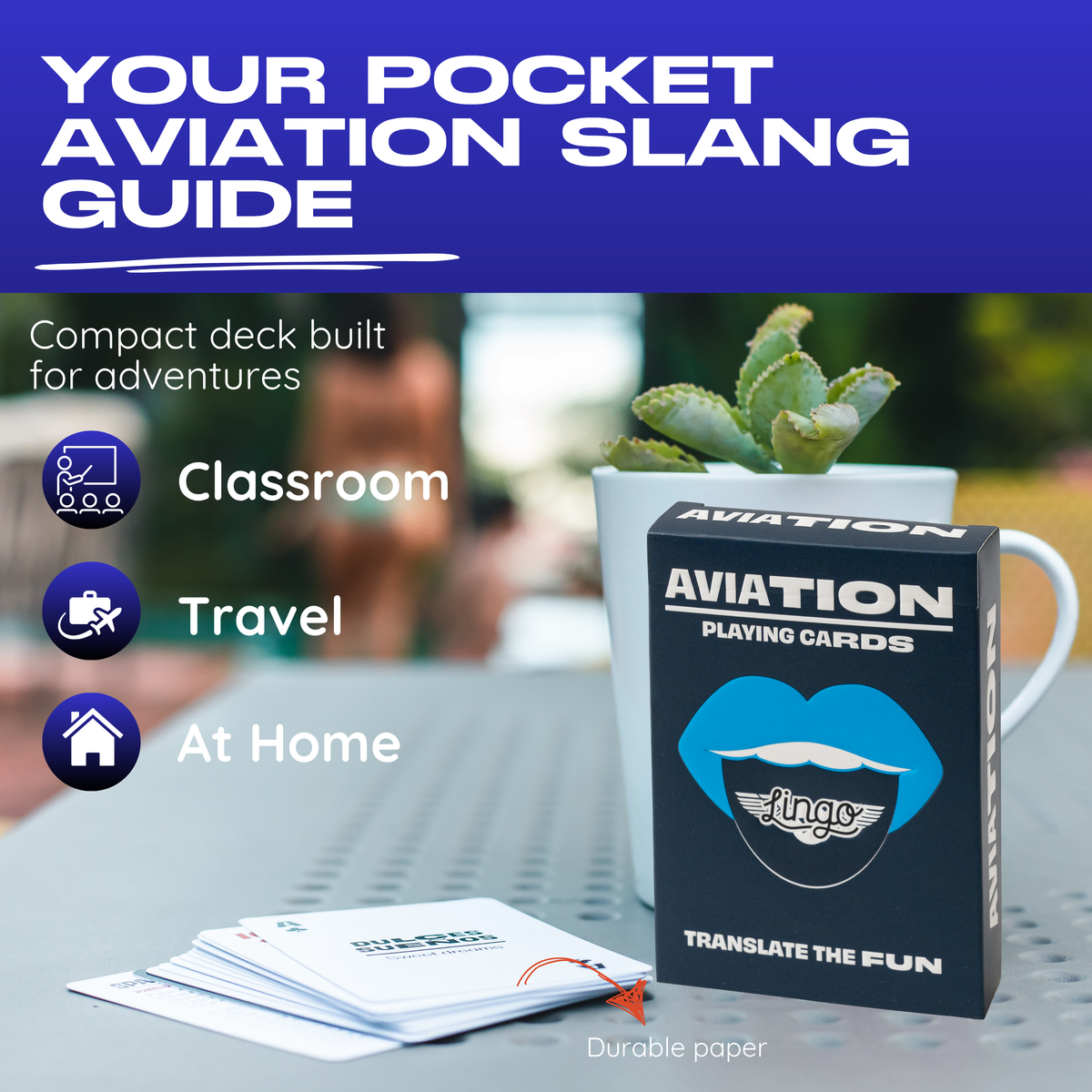 Lingo Aviation Playing Cards – 52 Pilot Slang Terms