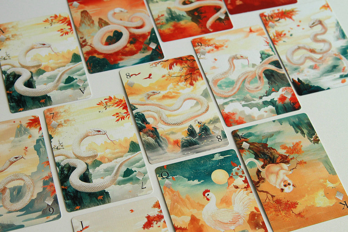 Zodiac Charms Snake Playing Cards – 2025 Year of the Snake
