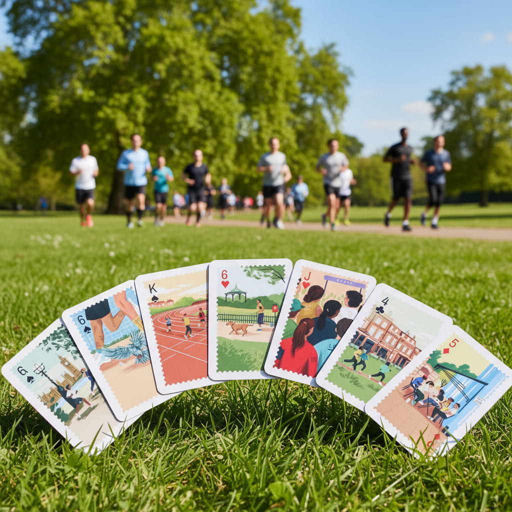 Running London Albert Bridge Playing Cards