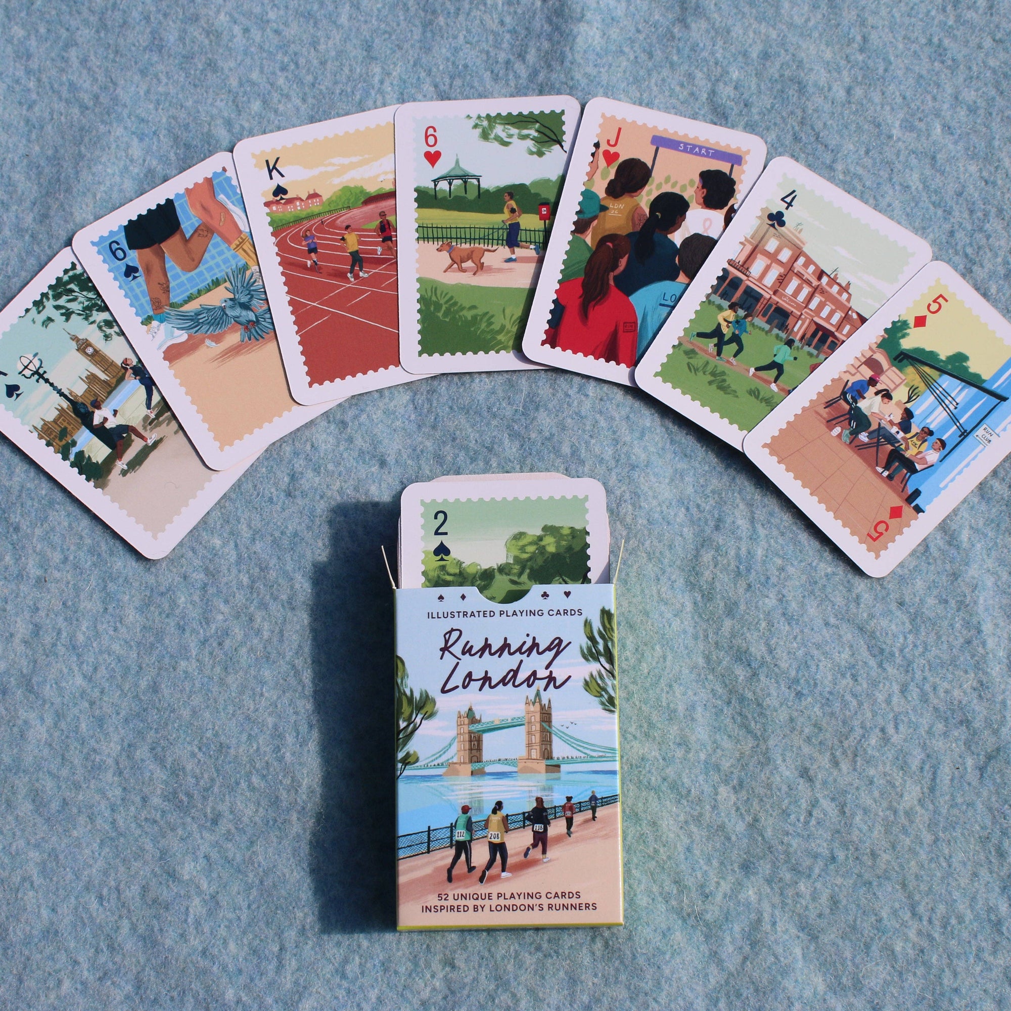 'Running London' Illustrated Playing Cards: Tower Bridge