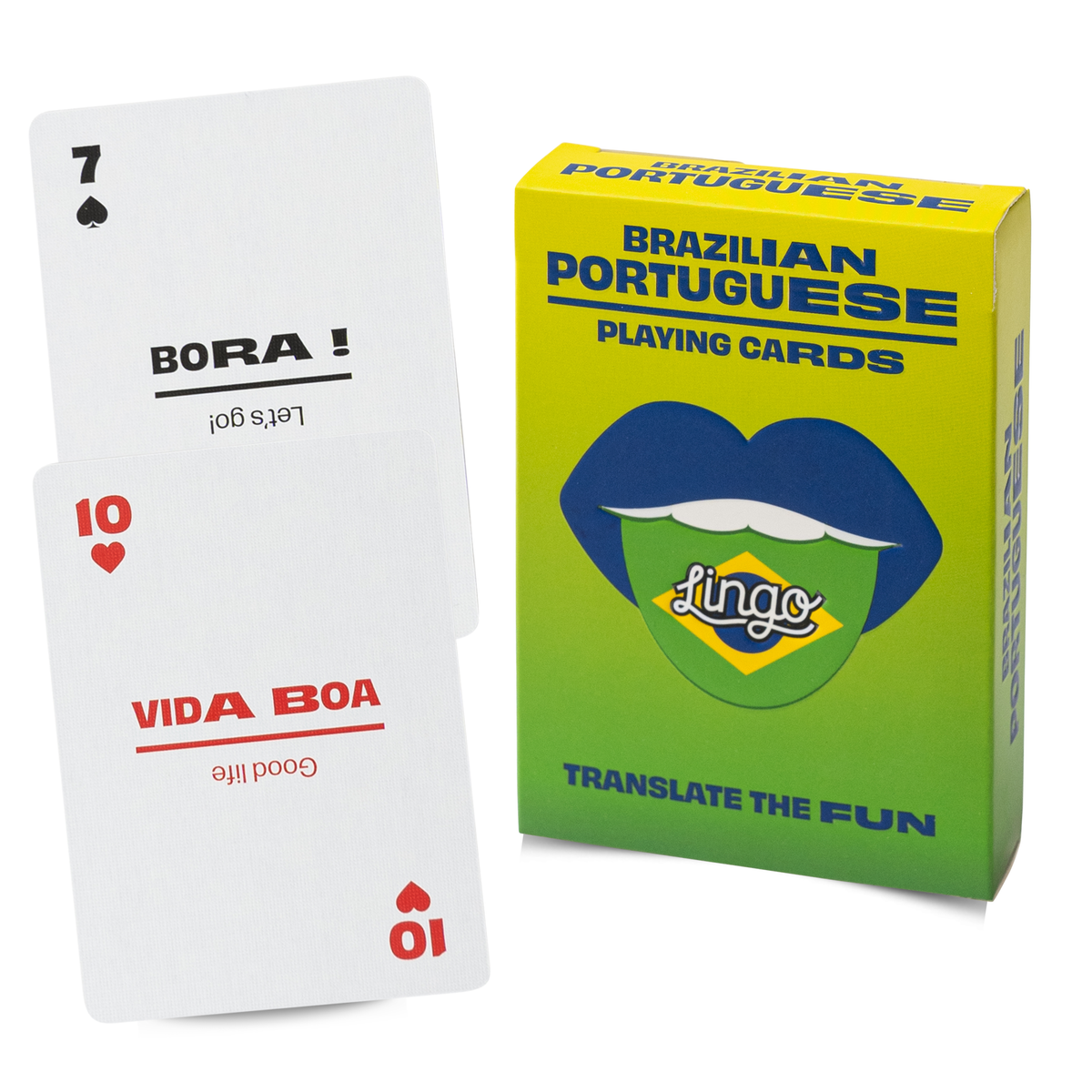Lingo Brazilian Portuguese Playing Cards – 52 Phrase Deck