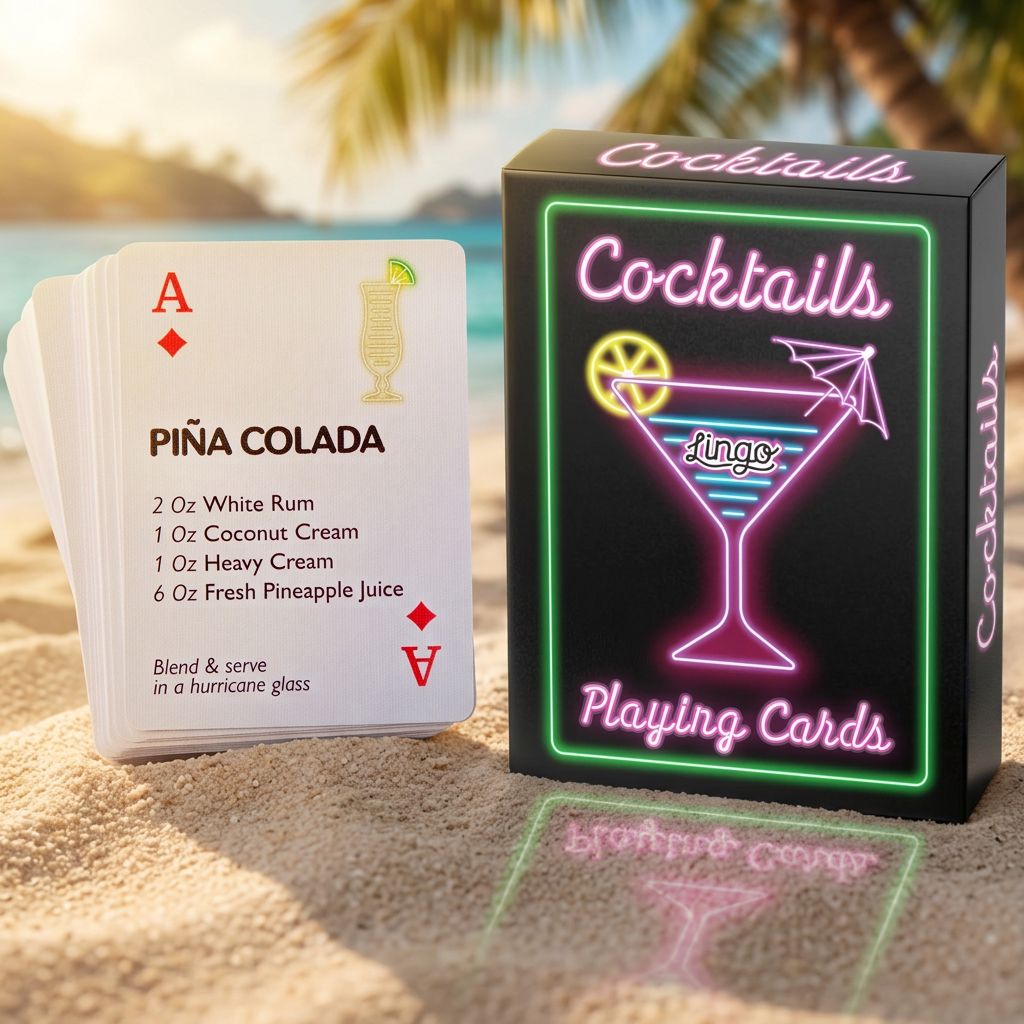 Lingo Cocktail Playing Cards – 52 Cocktail Recipe Deck