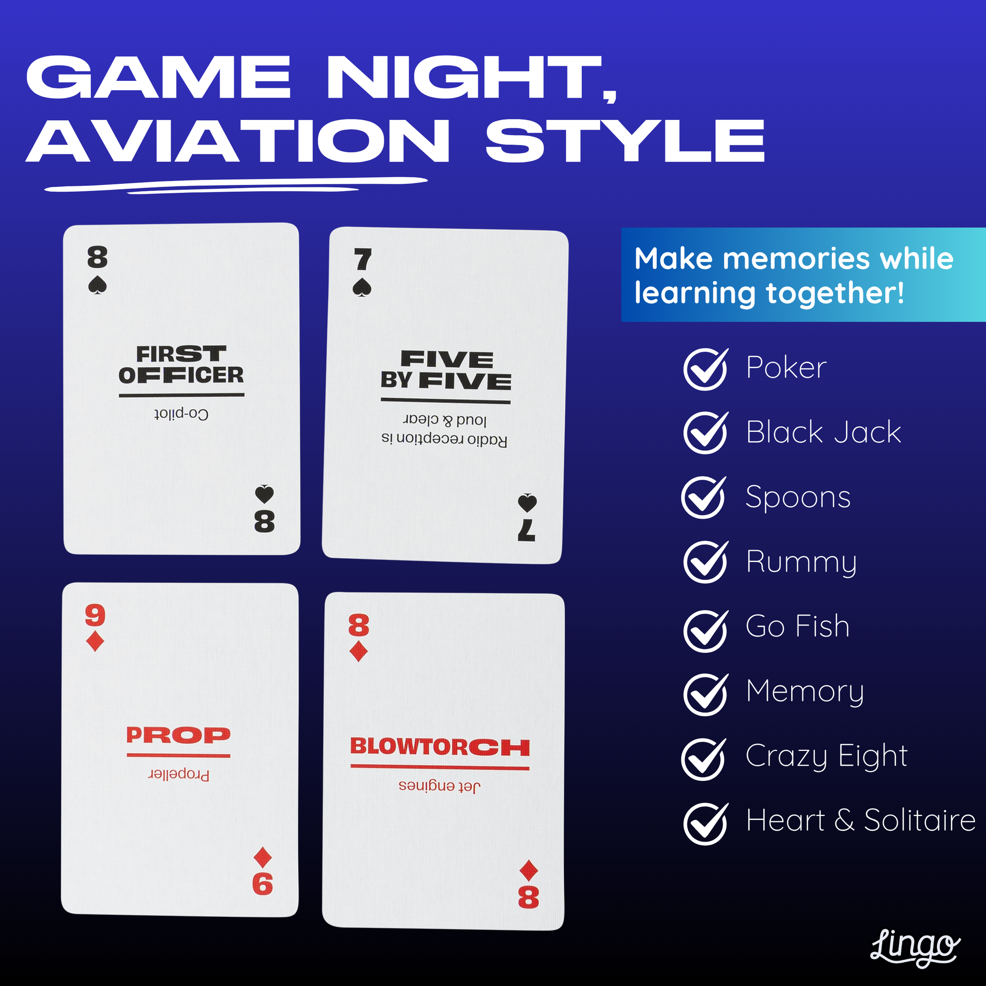 Aviation Lingo Playing Cards