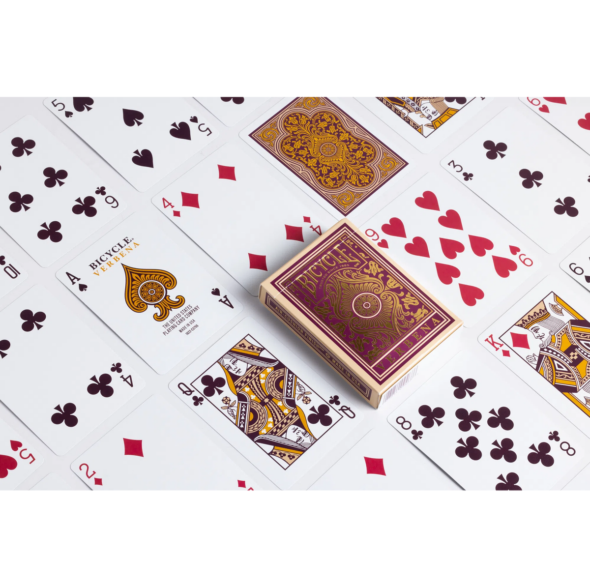Bicycle Verbena Playing Cards – Gold Foil Botanical Deck