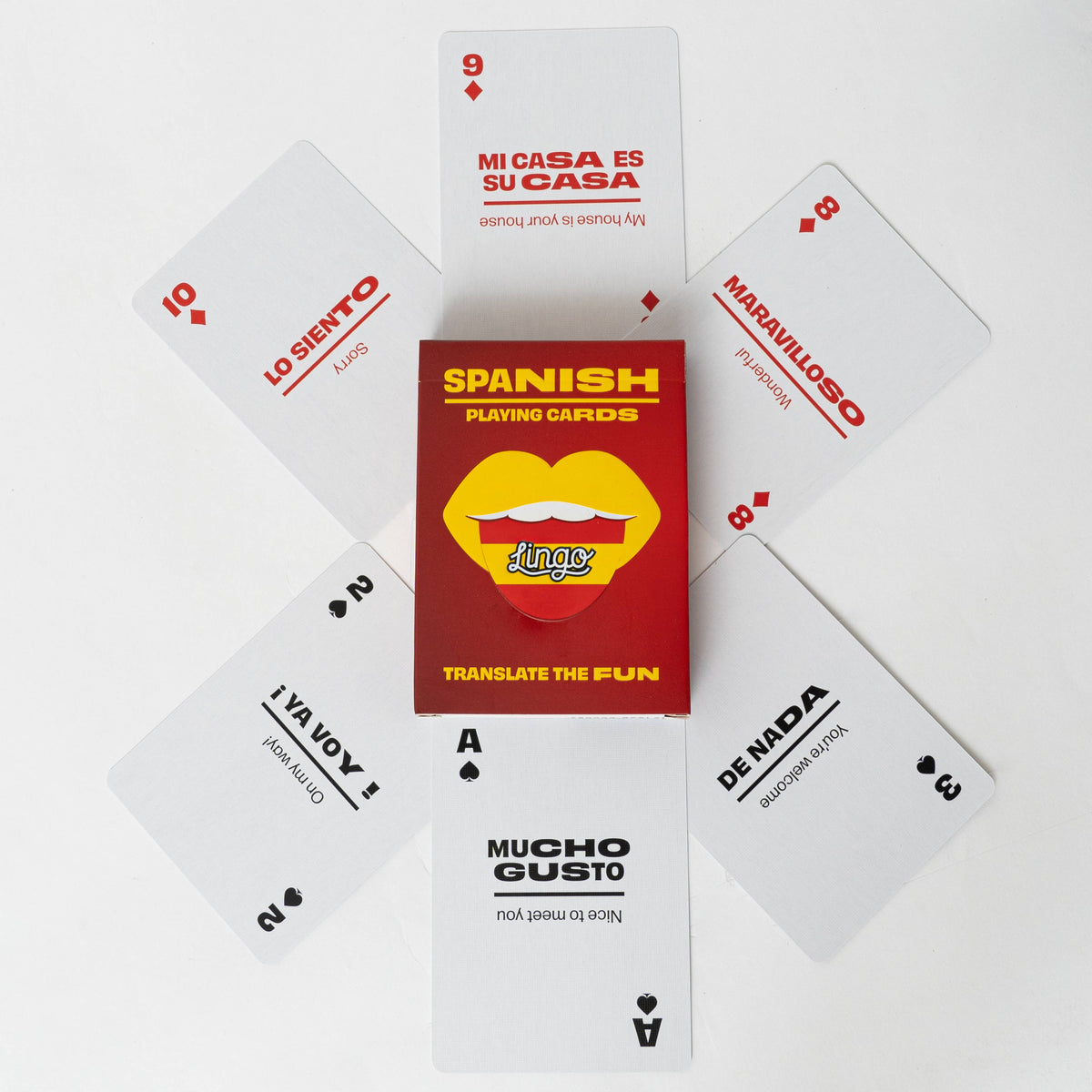 Lingo Spanish Travel Playing Cards in Wayfarer Tin Case Learn Spanish