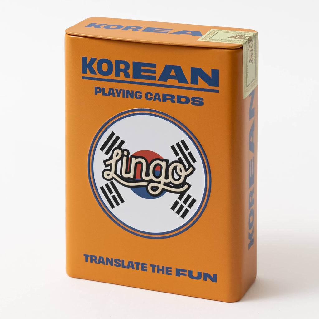 Lingo Korean Playing Cards in a Wayfarer Travel Tin