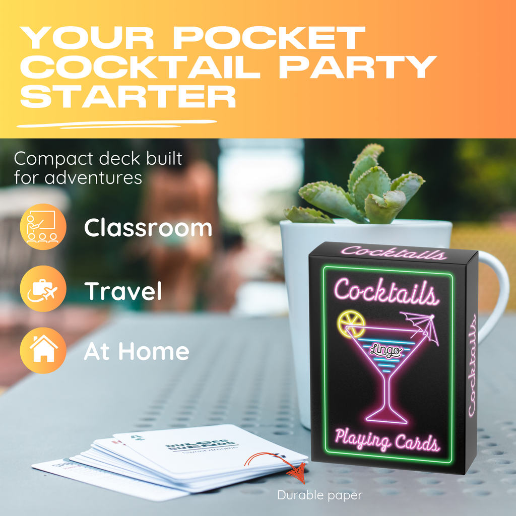 Cocktails Lingo Playing Cards 