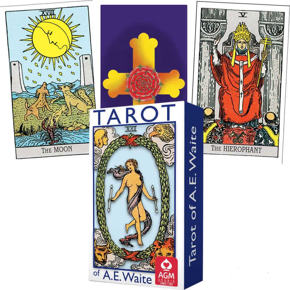 A.E. Waite Mini Tarot Cards – Blue Edition by AGM Urania