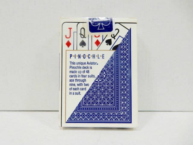 Aviator Pinochle Standard Poker Cards (Blue)