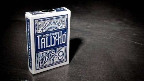 Tally-Ho Fan Back Blue Playing Cards No. 9 – USPCC