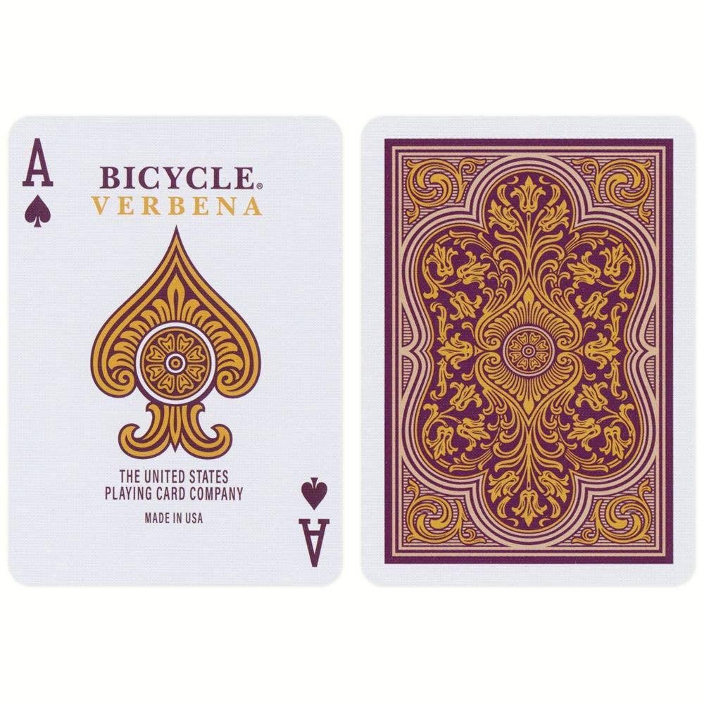 Bicycle Verbena Playing Cards – Gold Foil Botanical Deck