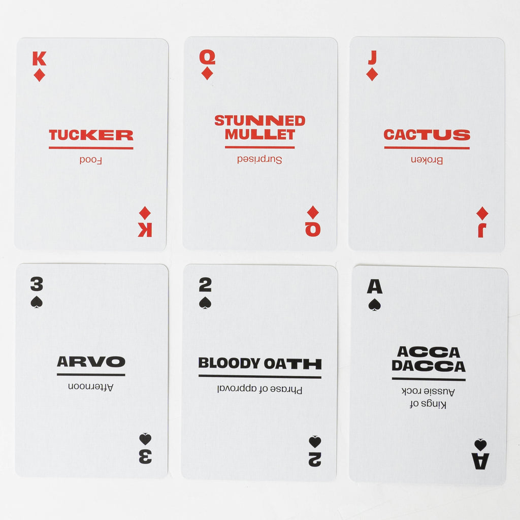 Aussie Slang Travel Playing Cards in Tin Travel Case