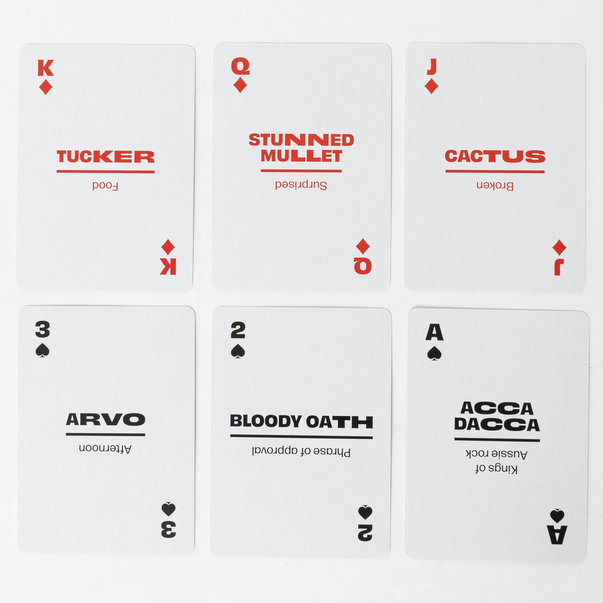 Aussie Slang Travel Playing Cards in Tin Travel Case