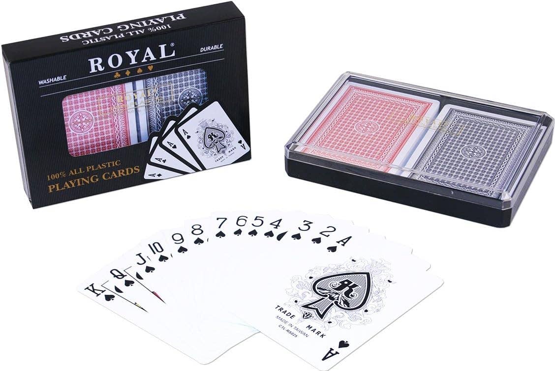 Royal 100% Plastic Playing Cards – Poker Size Double Deck