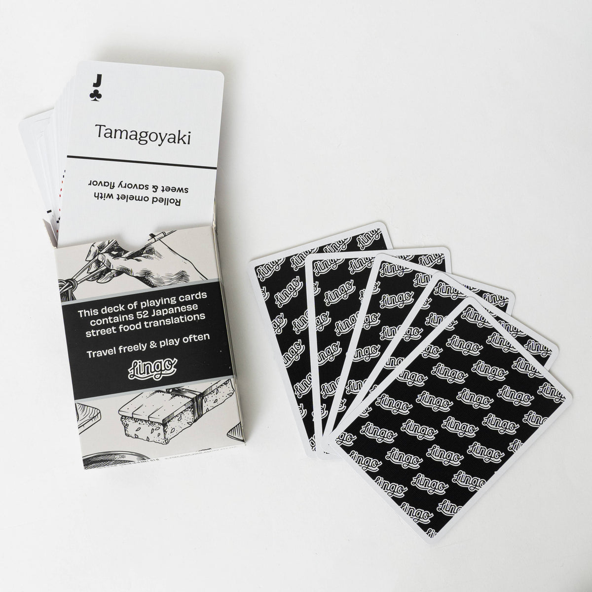 Lingo Japanese Street Food Playing Cards – 52 Japanese Foods