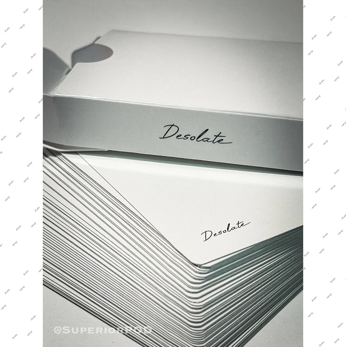 White DESOLATE Playing Cards – Minimalist Arctic Card Deck