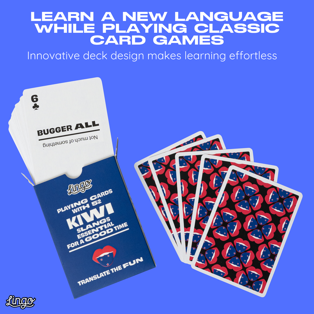Kiwi Slang Travel Playing Cards