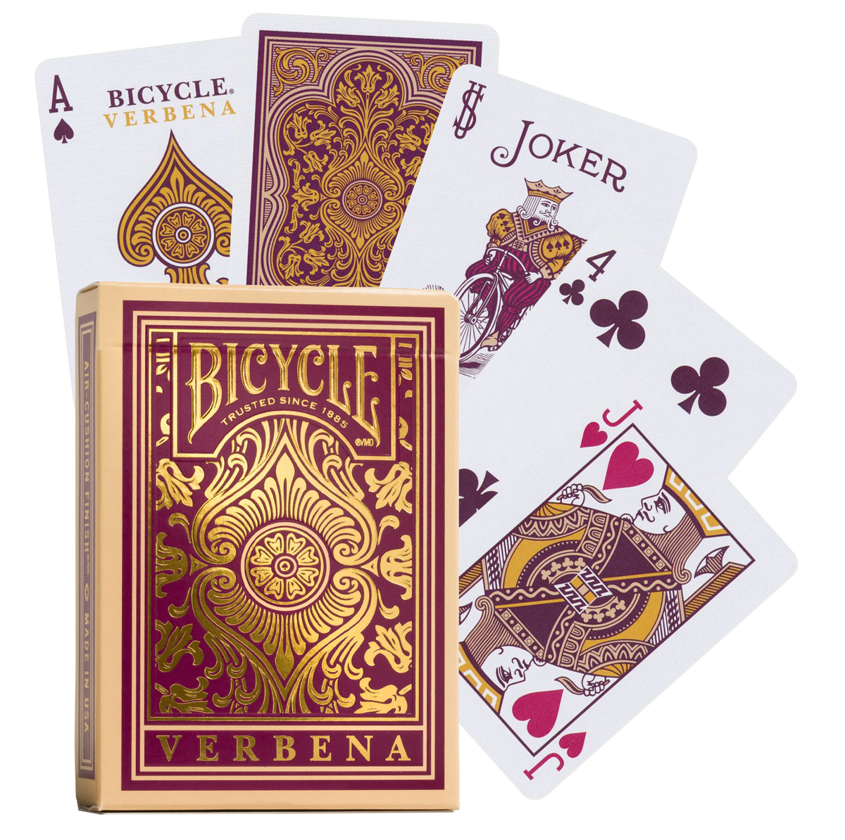 Bicycle Verbena Playing Cards – Gold Foil Botanical Deck